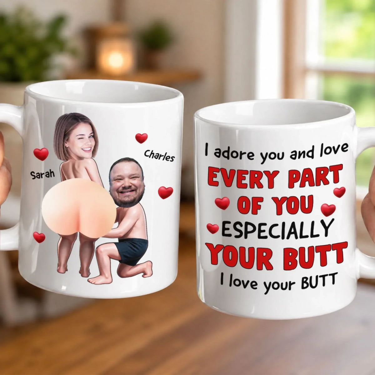 Custom Photo Anniversary Keepsake Gifts For Couple • Love Every Part Of You - Personalized Squishy Mug