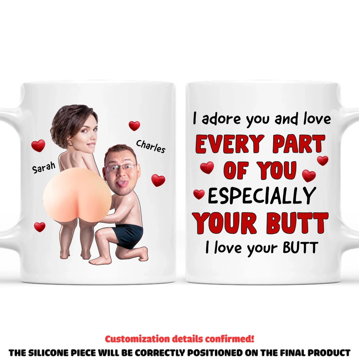 Custom Photo Anniversary Keepsake Gifts For Couple • Love Every Part Of You - Personalized Squishy Mug