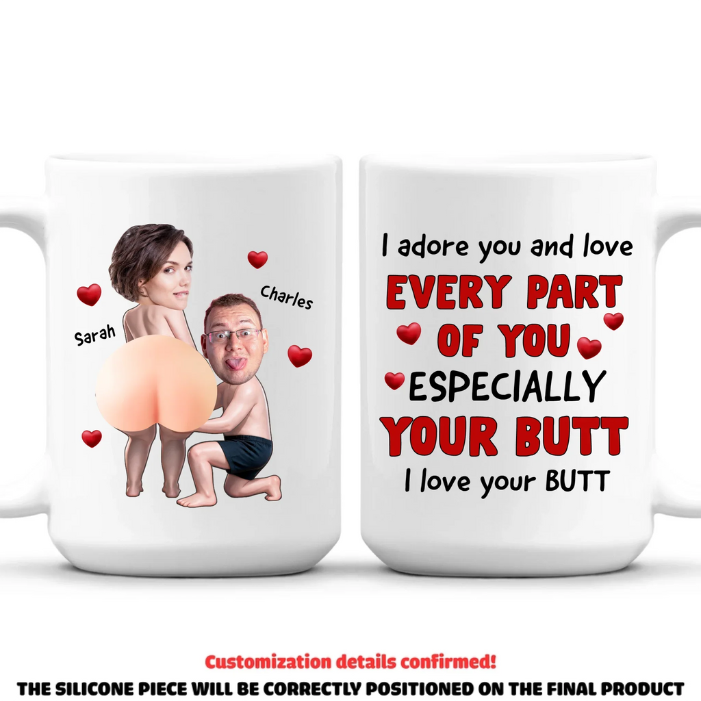 Custom Photo Anniversary Keepsake Gifts For Couple • Love Every Part Of You - Personalized Squishy Mug