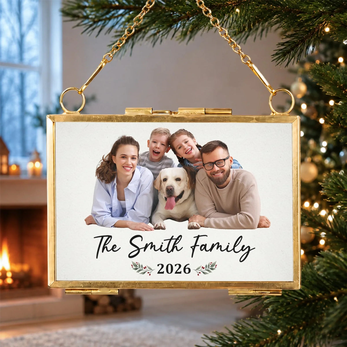 Custom Keepsake Christmas Ornament •  All Heart Come Home For Christmas - Personalized Metal Frame Ornament