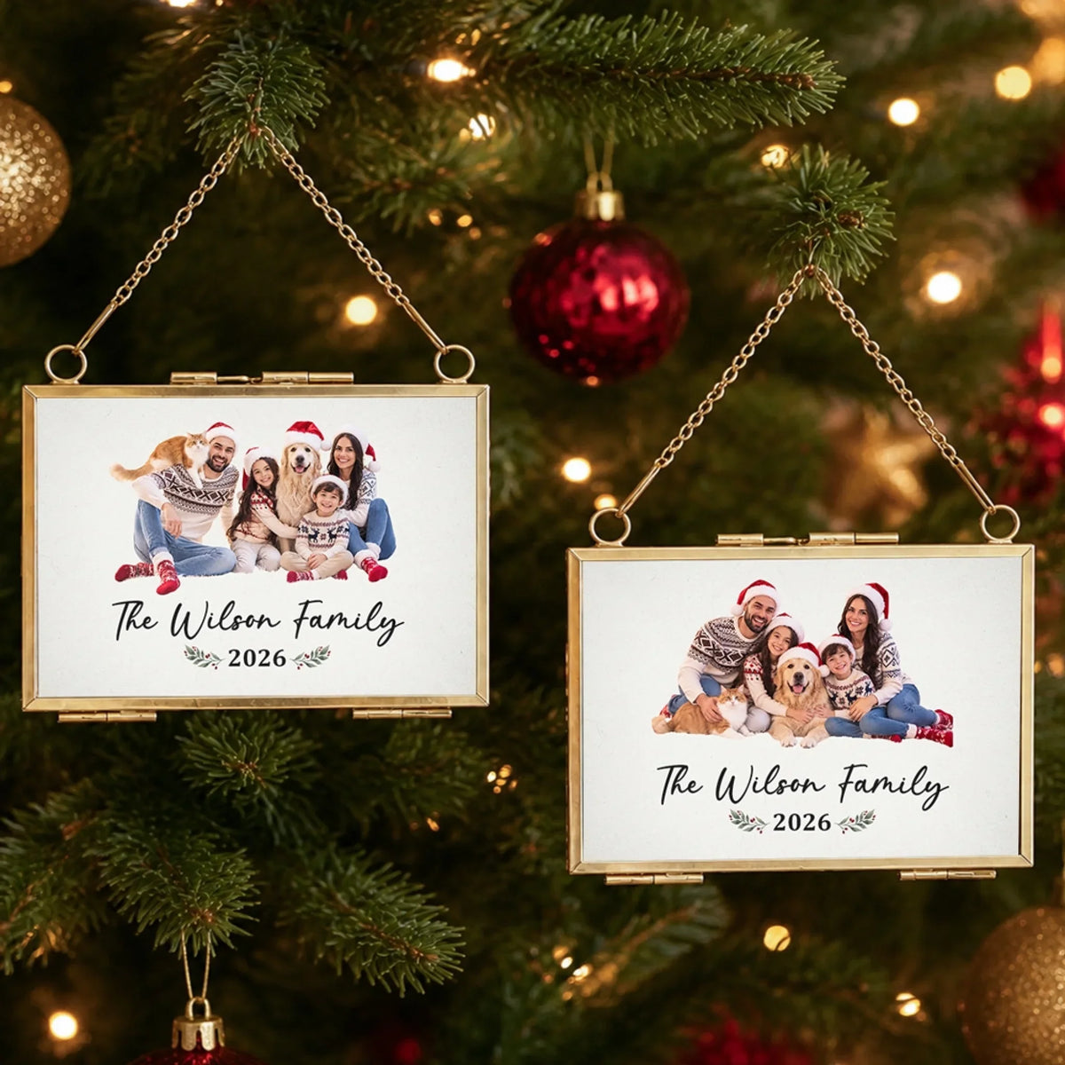 Custom Keepsake Christmas Ornament •  All Heart Come Home For Christmas - Personalized Metal Frame Ornament