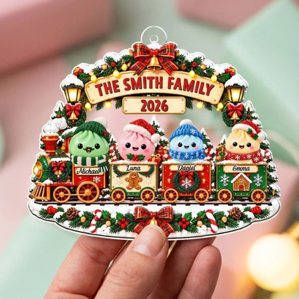 Custom Family Ornament, Christmas Gift for Family Members •  Family Christmas Journey - Personalized Acrylic Ornament