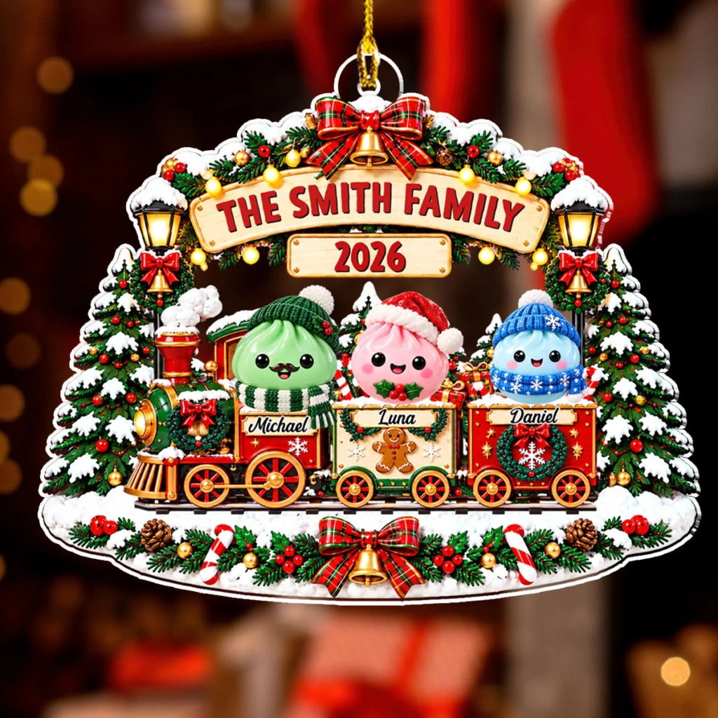 Custom Family Ornament, Christmas Gift for Family Members •  Family Christmas Journey - Personalized Acrylic Ornament