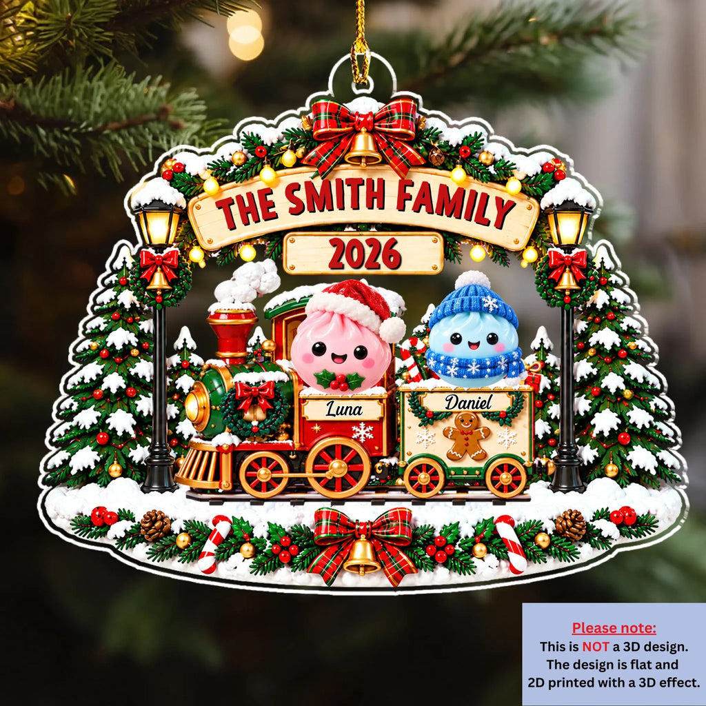 Custom Family Ornament, Christmas Gift for Family Members •  Family Christmas Journey - Personalized Acrylic Ornament
