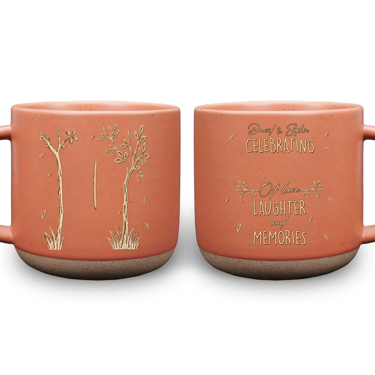 Custom Anniversary Keepsake Gifts For Couple • Love Grows Year By Year - Personalized Pottery Mug