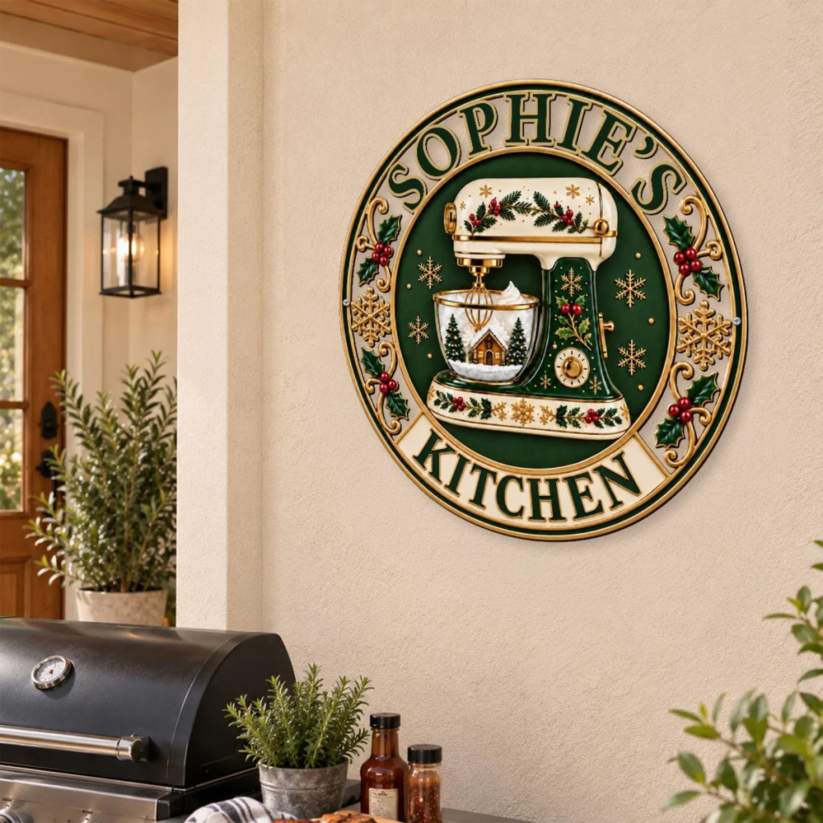 Custom Home & Wall Decor, Birthday & Christmas Gift • Your Kitchen - Personalized Freeform Shape Metal Sign