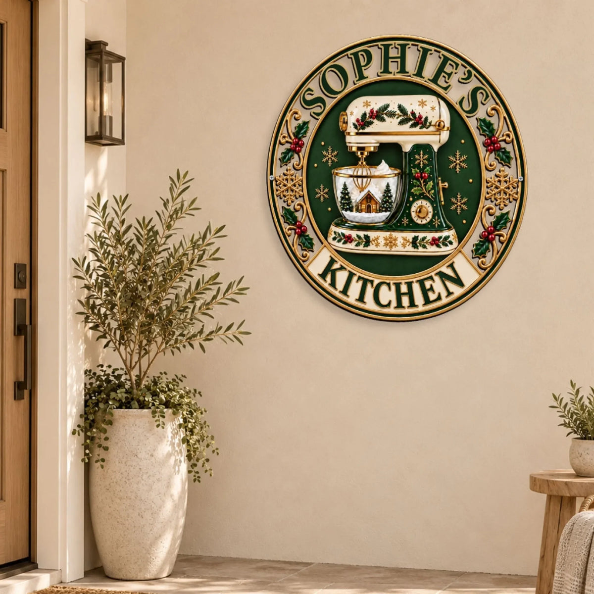 Custom Home & Wall Decor, Birthday & Christmas Gift • Your Kitchen - Personalized Freeform Shape Metal Sign