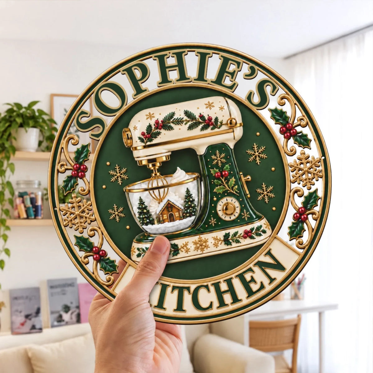 Custom Home & Wall Decor, Birthday & Christmas Gift • Your Kitchen - Personalized Freeform Shape Metal Sign