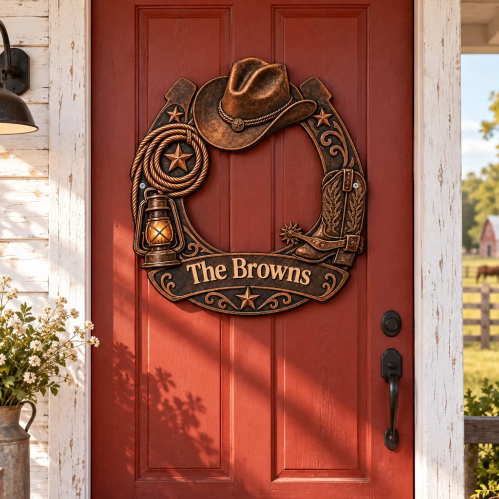 Custom Home & Wall Decor, Birthday & Christmas Gift • The Family - Personalized Freeform Shape Metal Sign