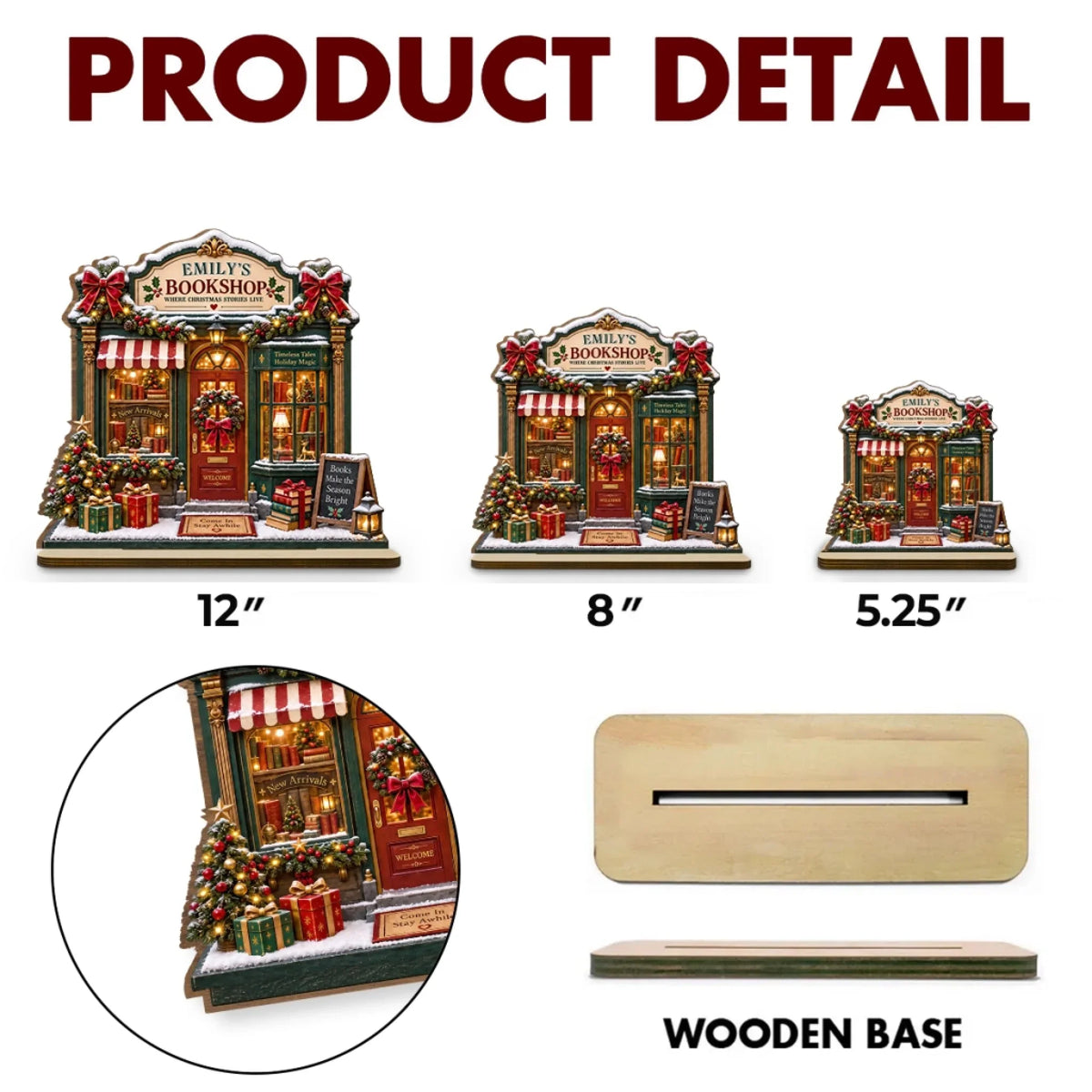 A Cozy Place For Stories - Personalized 2-Layer Wood Plaque With Flat Base