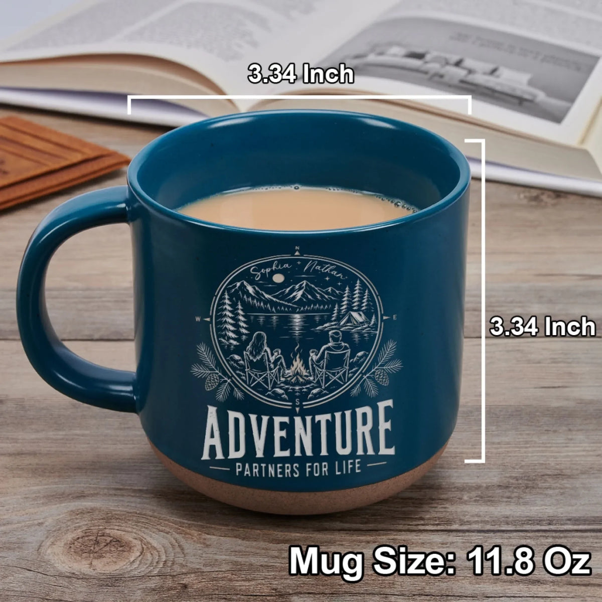 Custom Anniversary Keepsake Gifts For Couple • Adventure Is Better Together - Personalized Pottery Mug