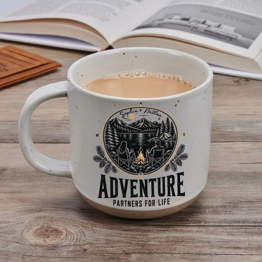 Custom Anniversary Keepsake Gifts For Couple • Adventure Is Better Together - Personalized Pottery Mug