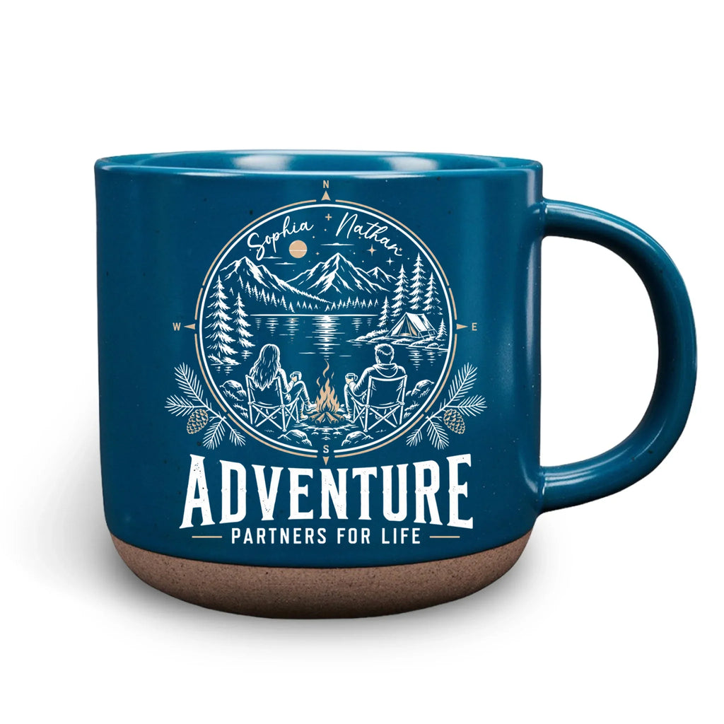 Custom Anniversary Keepsake Gifts For Couple • Adventure Is Better Together - Personalized Pottery Mug