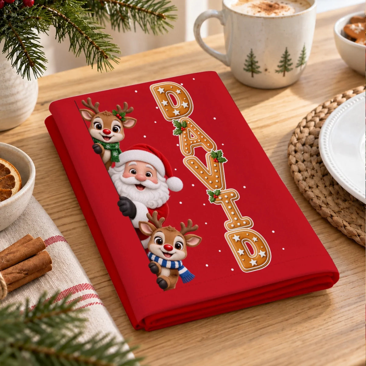 Christmas Letters - Personalized Napkin