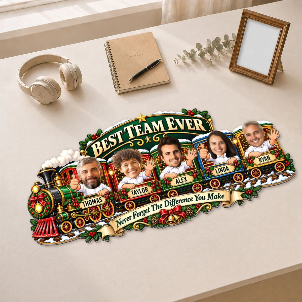 Makes The Dream Work - Personalized Custom Shape Desk Mat