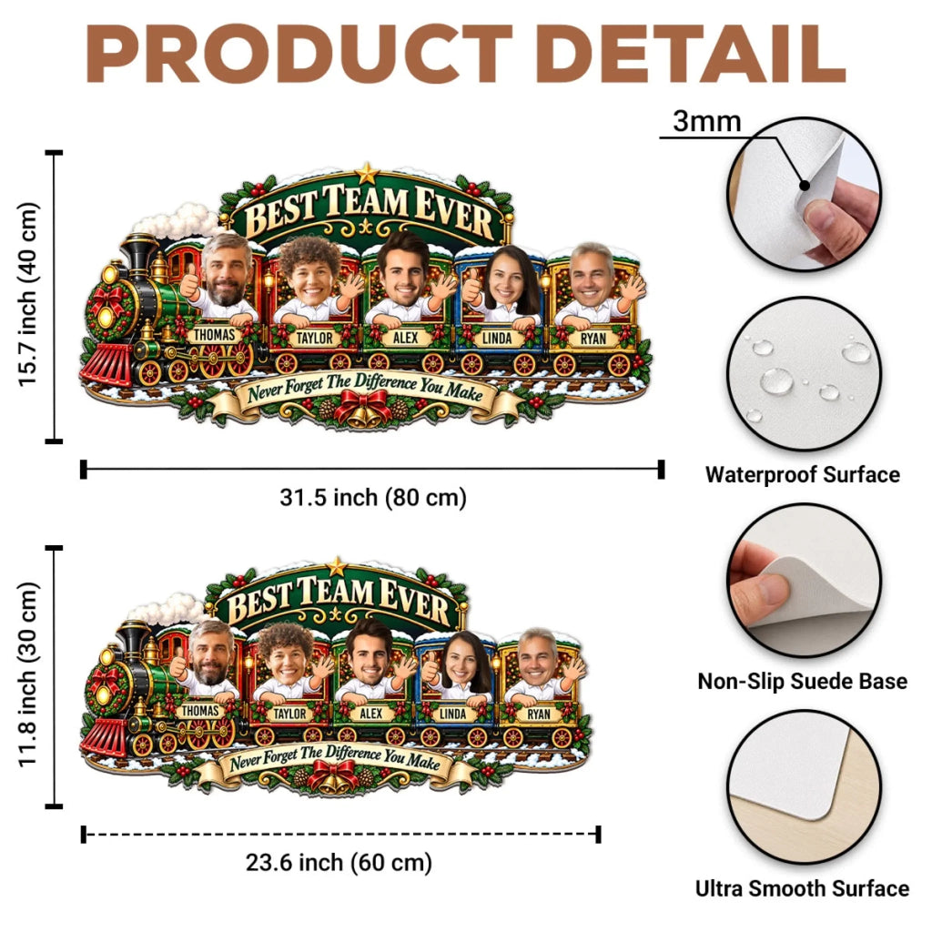 Makes The Dream Work - Personalized Custom Shape Desk Mat