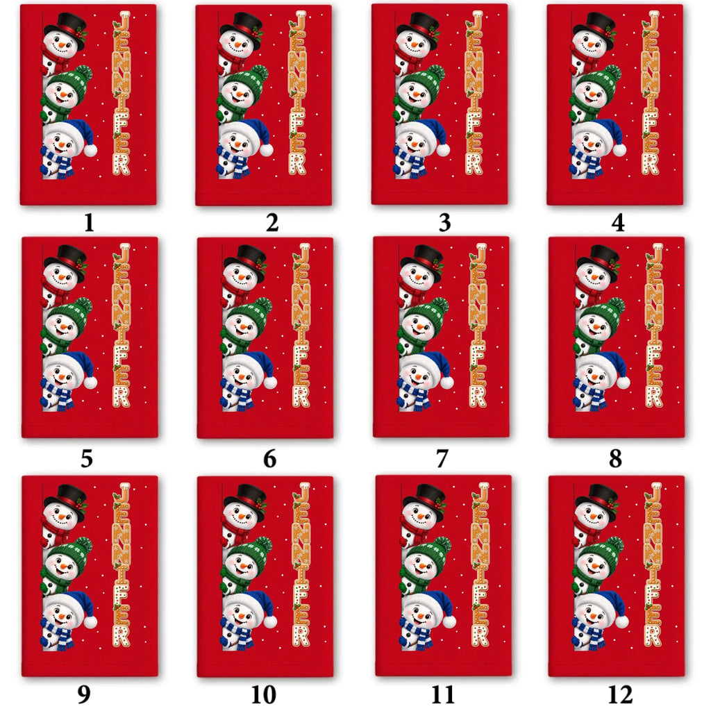 Christmas Letters - Personalized Napkin