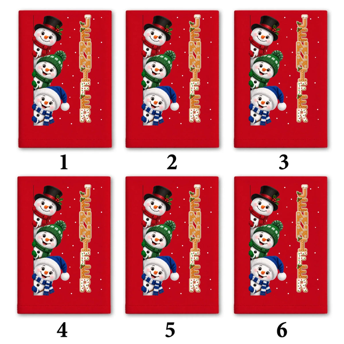 Christmas Letters - Personalized Napkin