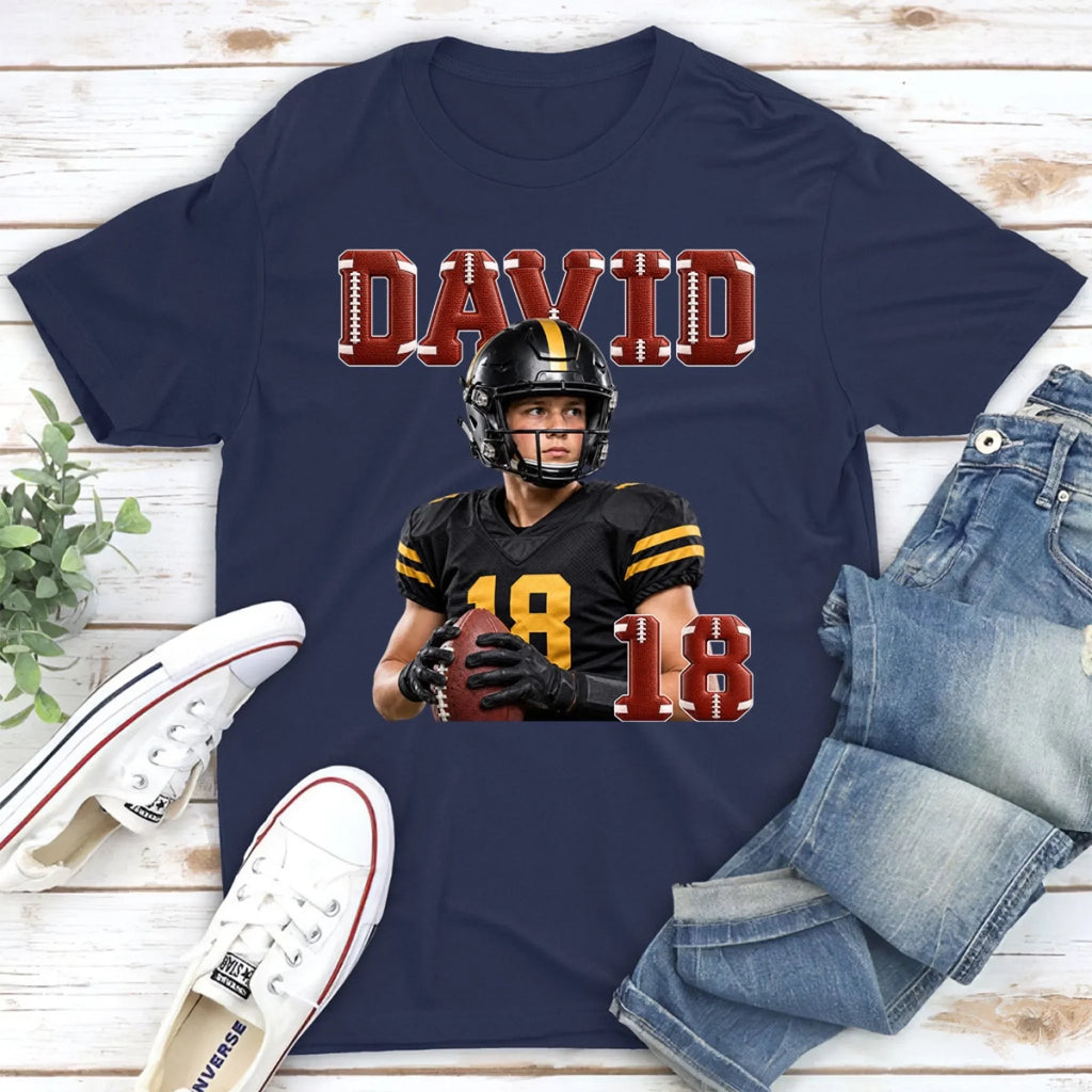 Custom Christmas & Birthday Keepsake Gift • Football Fan Crew - Personalized Shirt