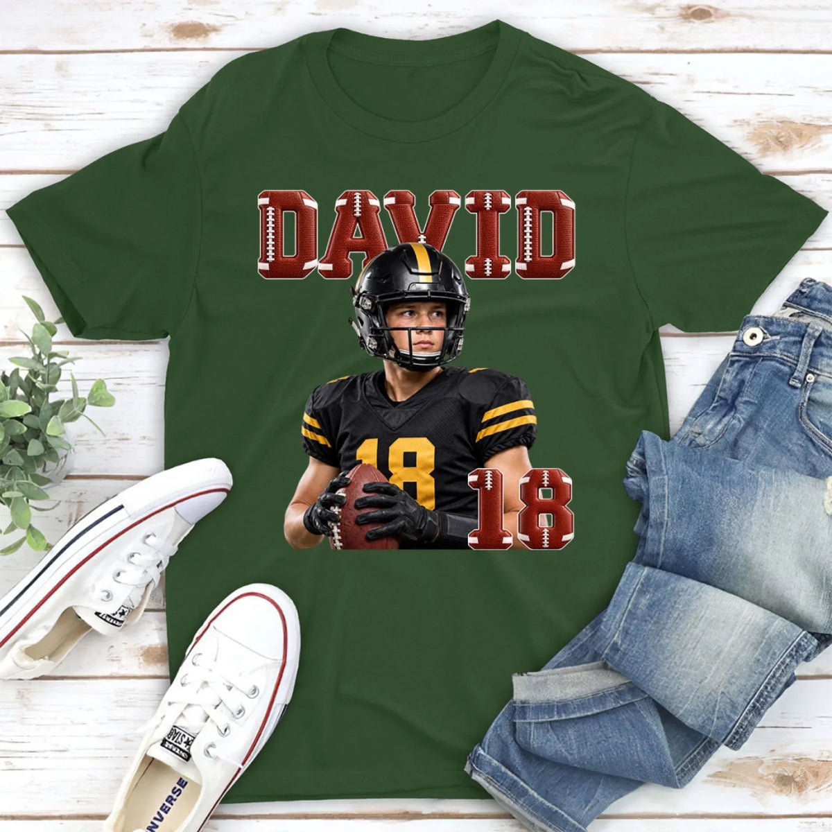 Custom Christmas & Birthday Keepsake Gift • Football Fan Crew - Personalized Shirt