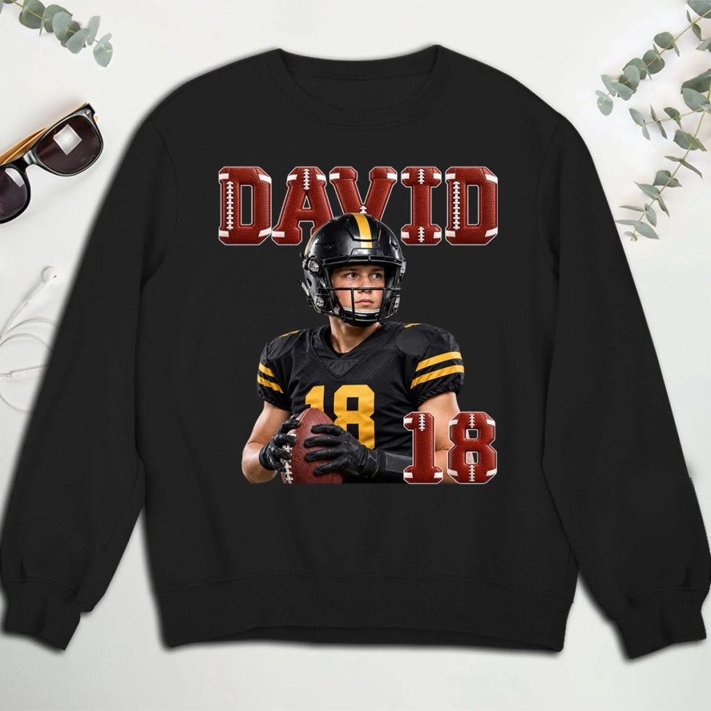 Custom Christmas & Birthday Keepsake Gift • Football Fan Crew - Personalized Shirt