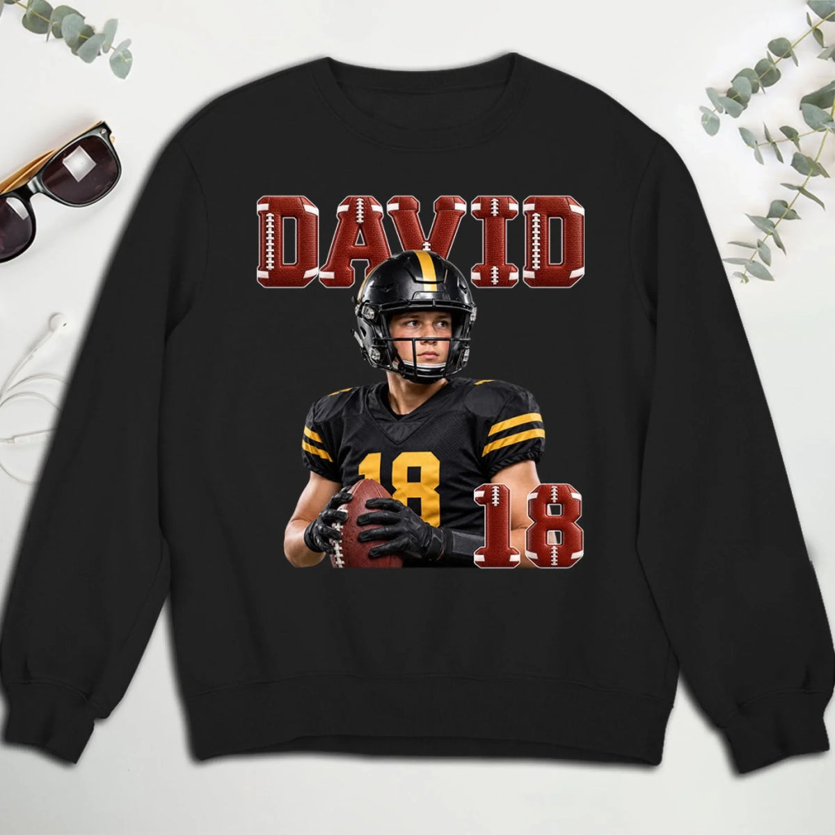 Custom Christmas & Birthday Keepsake Gift • Football Fan Crew - Personalized Shirt