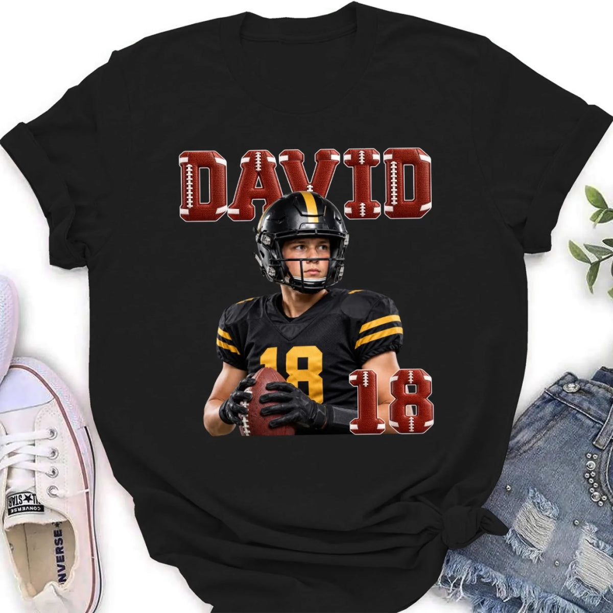 Custom Christmas & Birthday Keepsake Gift • Football Fan Crew - Personalized Shirt