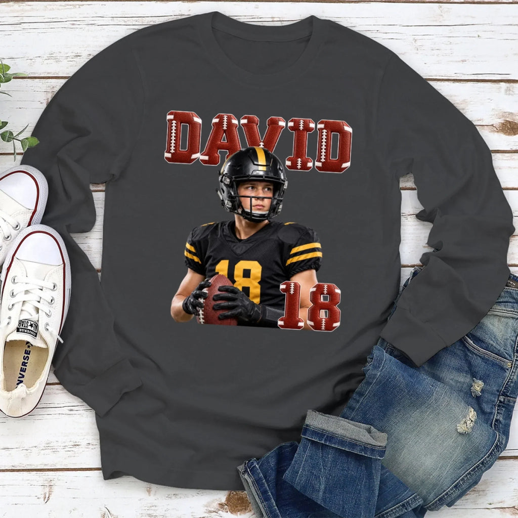 Custom Christmas & Birthday Keepsake Gift • Football Fan Crew - Personalized Shirt