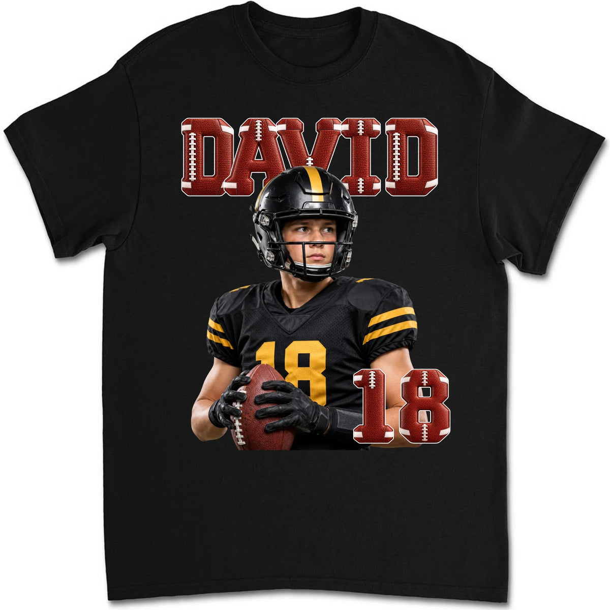 Custom Christmas & Birthday Keepsake Gift • Football Fan Crew - Personalized Shirt