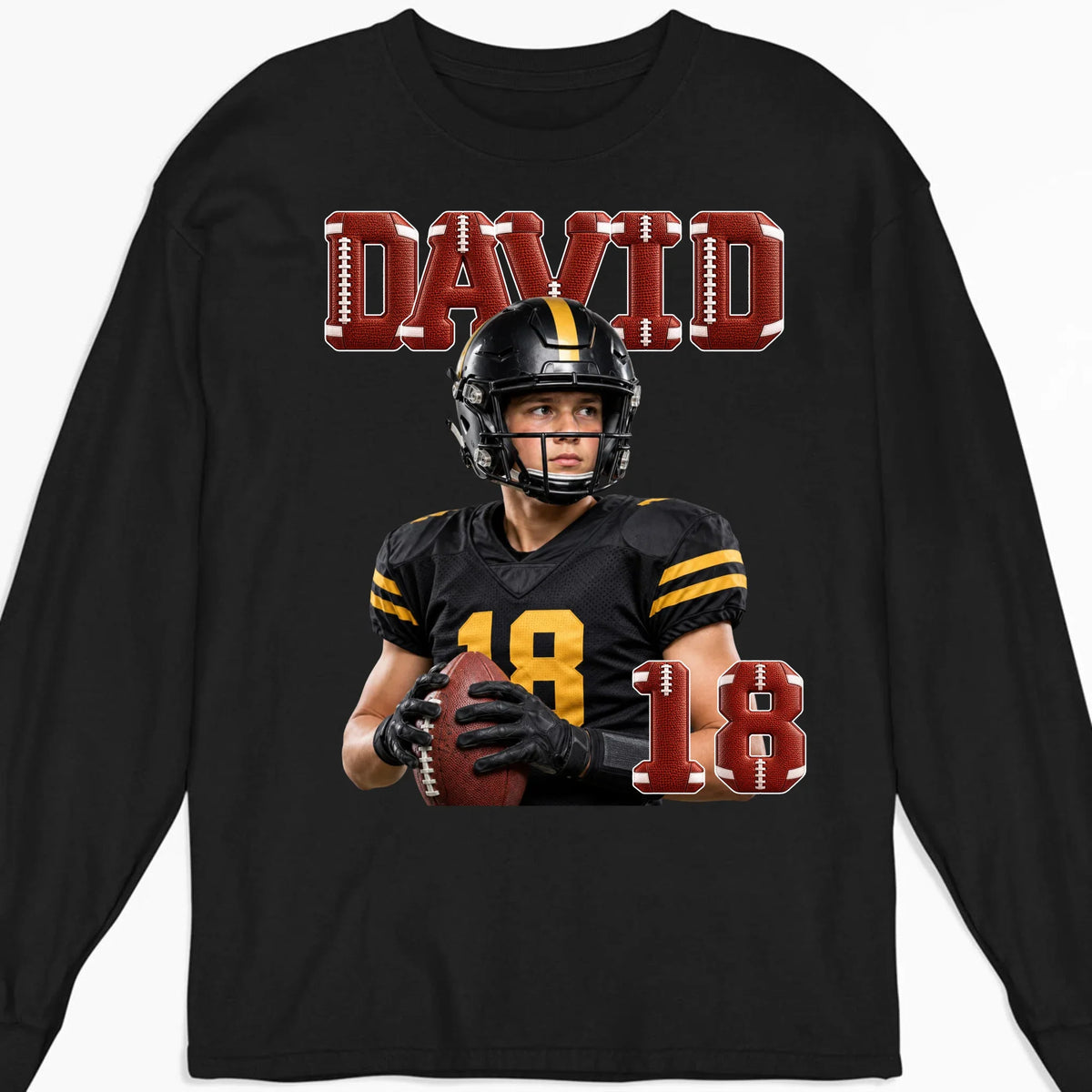Custom Christmas & Birthday Keepsake Gift • Football Fan Crew - Personalized Shirt