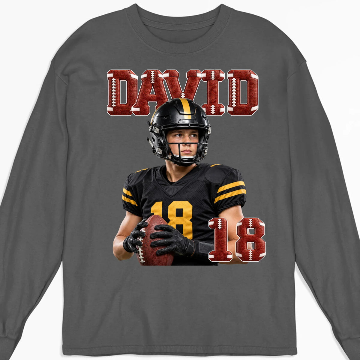 Custom Christmas & Birthday Keepsake Gift • Football Fan Crew - Personalized Shirt