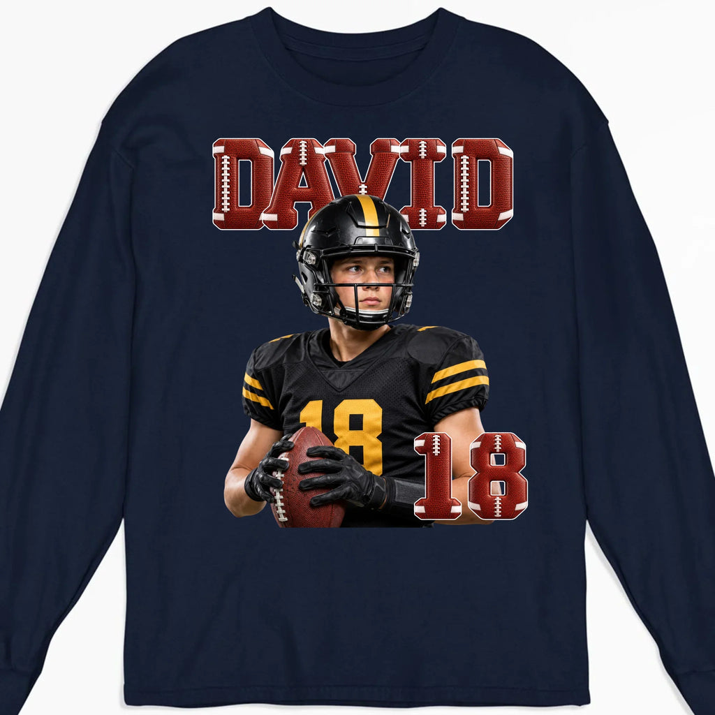 Custom Christmas & Birthday Keepsake Gift • Football Fan Crew - Personalized Shirt