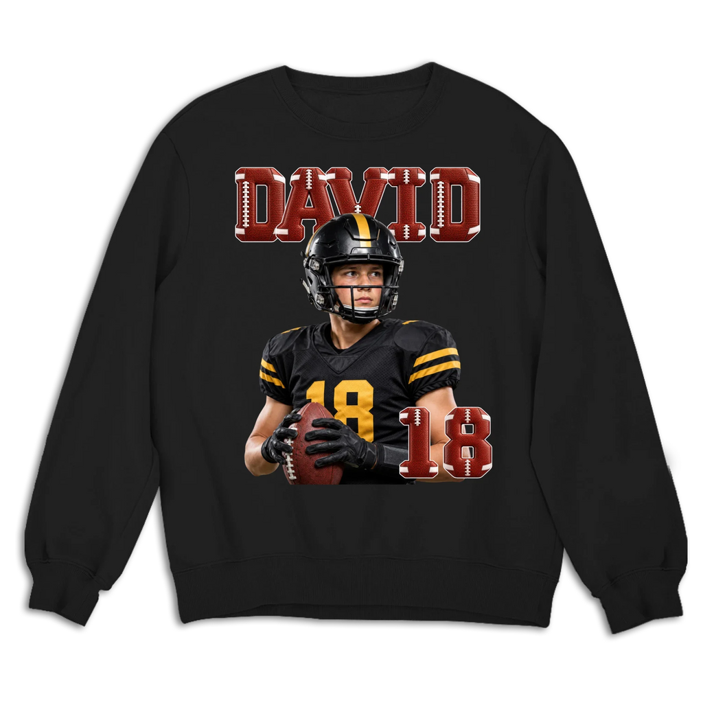 Custom Christmas & Birthday Keepsake Gift • Football Fan Crew - Personalized Shirt
