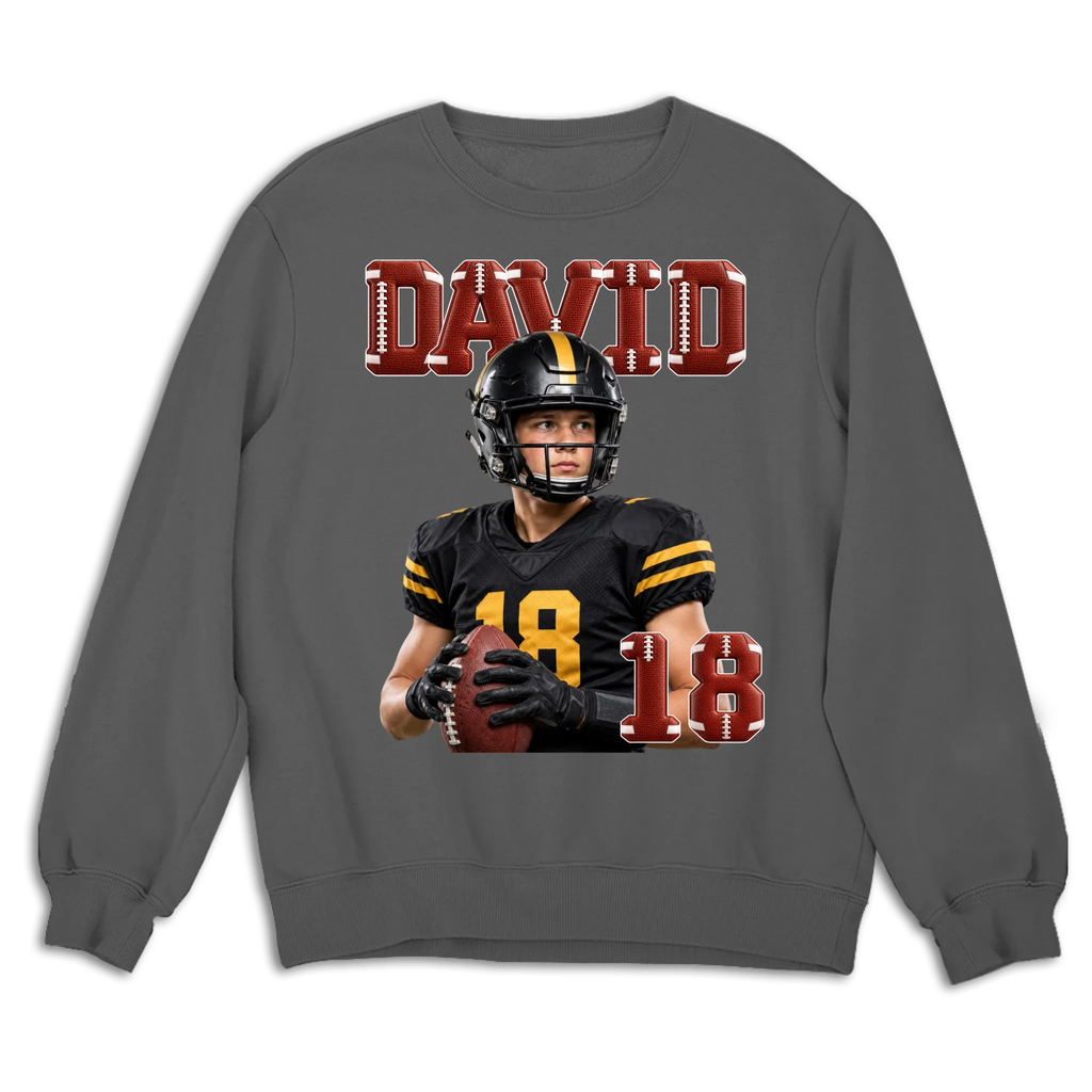 Custom Christmas & Birthday Keepsake Gift • Football Fan Crew - Personalized Shirt