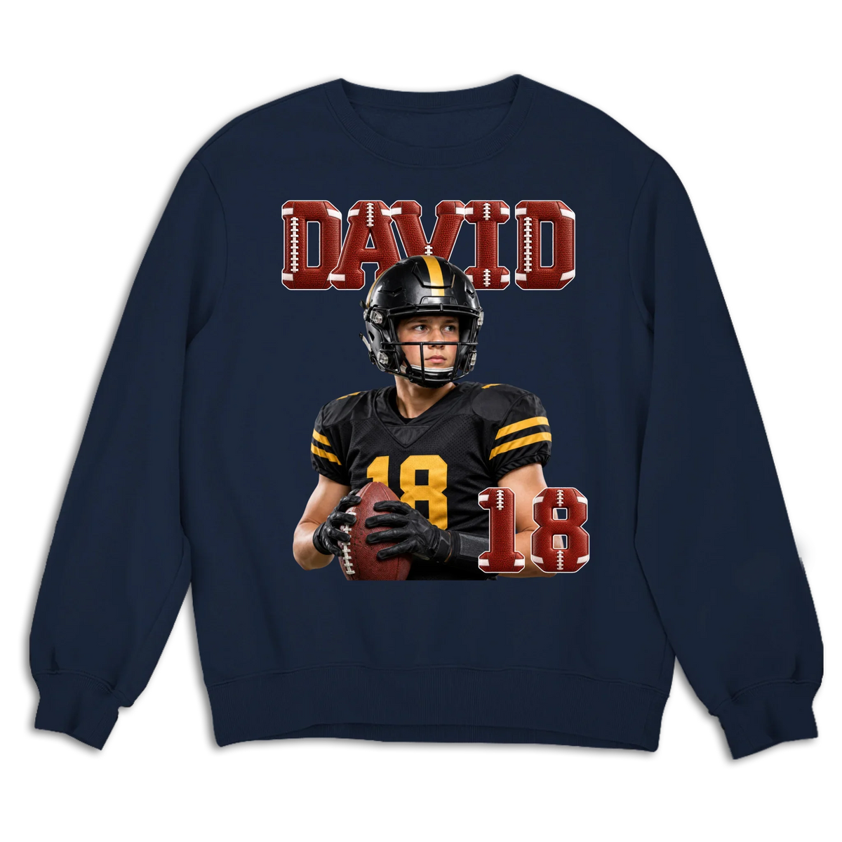 Custom Christmas & Birthday Keepsake Gift • Football Fan Crew - Personalized Shirt
