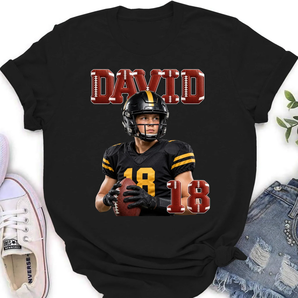 Custom Christmas & Birthday Keepsake Gift • Football Fan Crew - Personalized Shirt