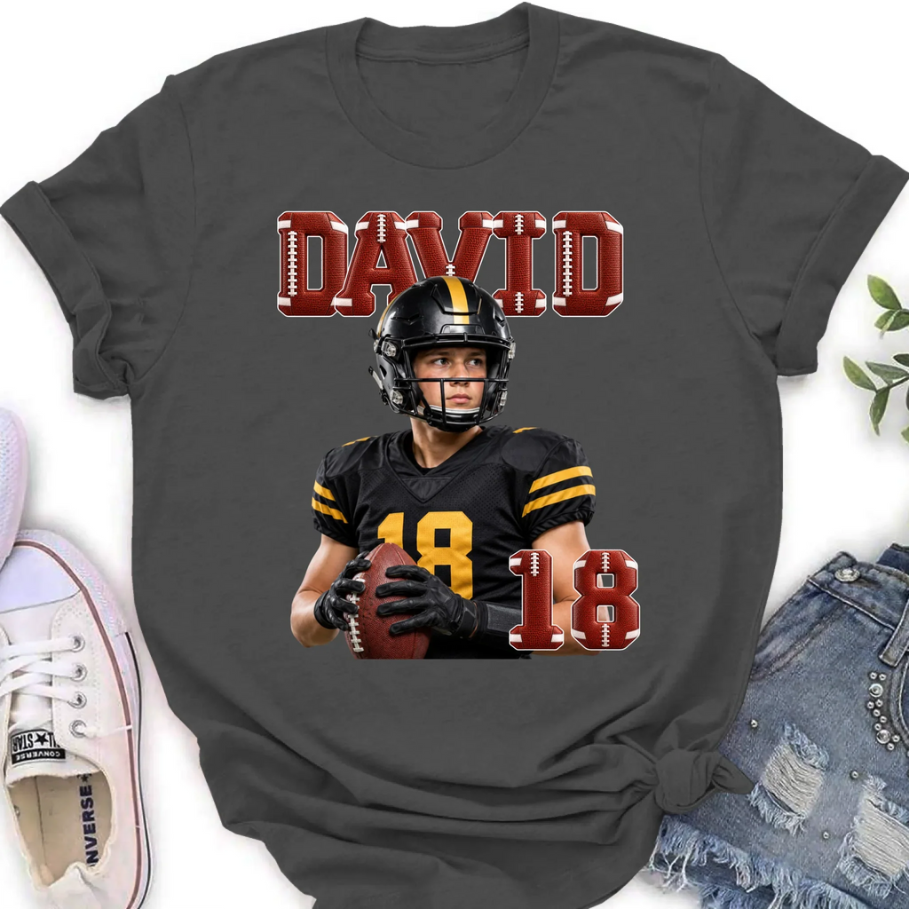 Custom Christmas & Birthday Keepsake Gift • Football Fan Crew - Personalized Shirt