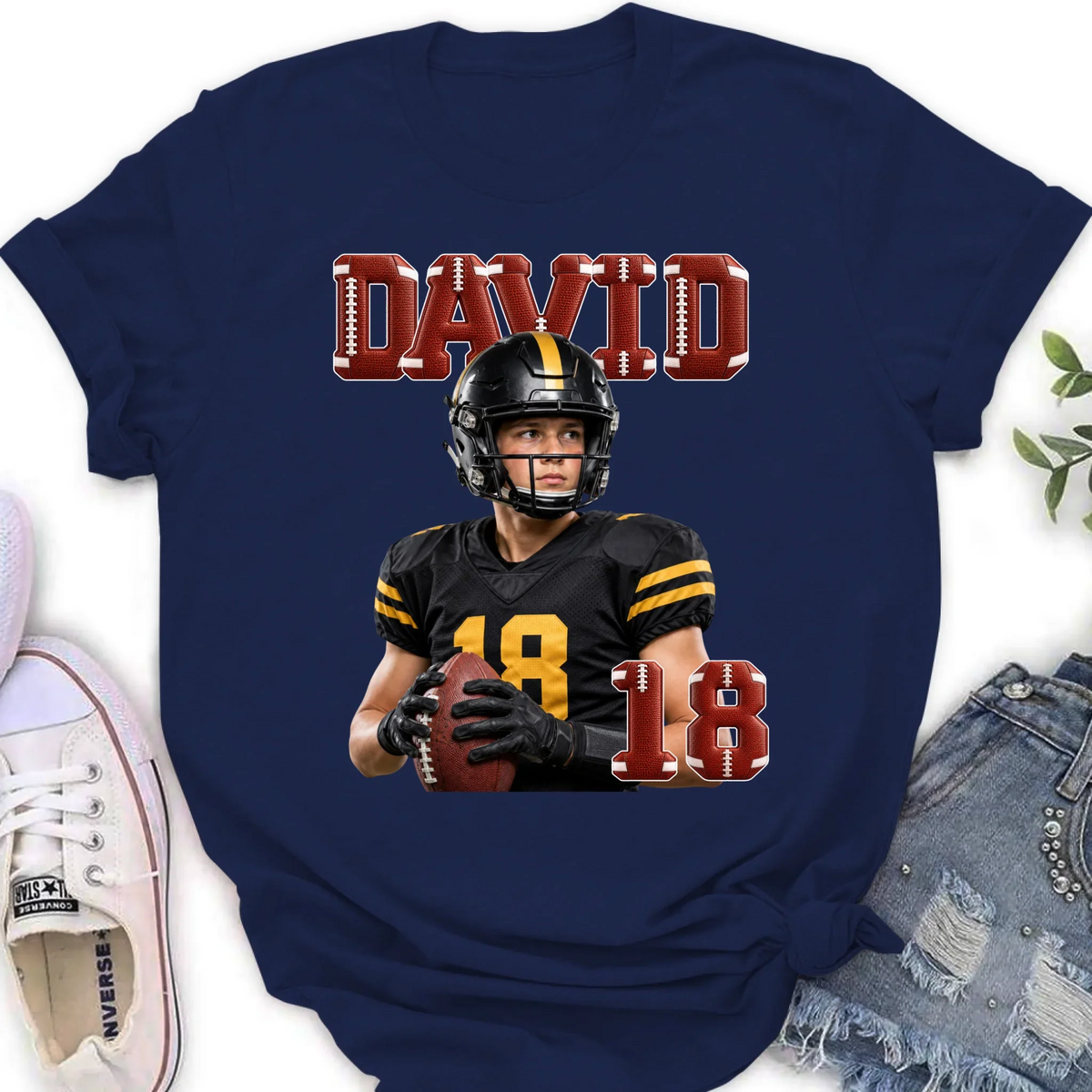 Custom Christmas & Birthday Keepsake Gift • Football Fan Crew - Personalized Shirt