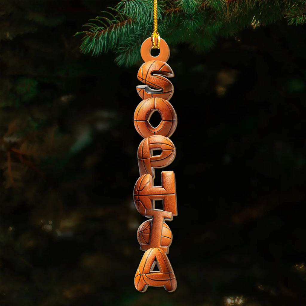 Custom Family Ornament, Christmas Gift for Family Members •  Kids Hobbies - Personalized Wood Ornament