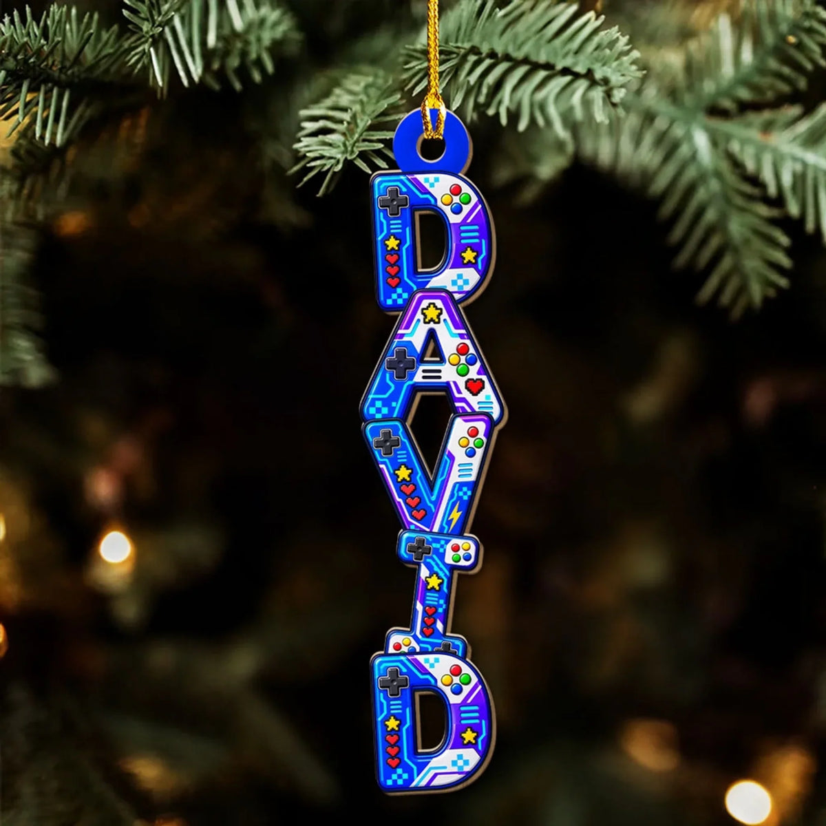 Custom Family Ornament, Christmas Gift for Family Members •  Kids Hobbies - Personalized Wood Ornament