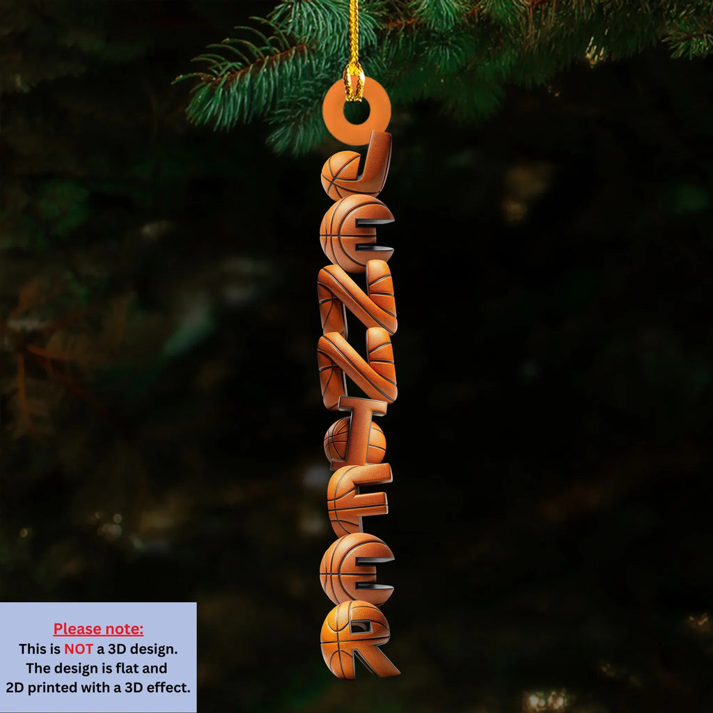 Custom Family Ornament, Christmas Gift for Family Members •  Kids Hobbies - Personalized Wood Ornament