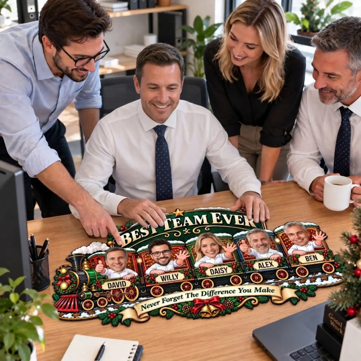 Makes The Dream Work - Personalized Custom Shape Desk Mat