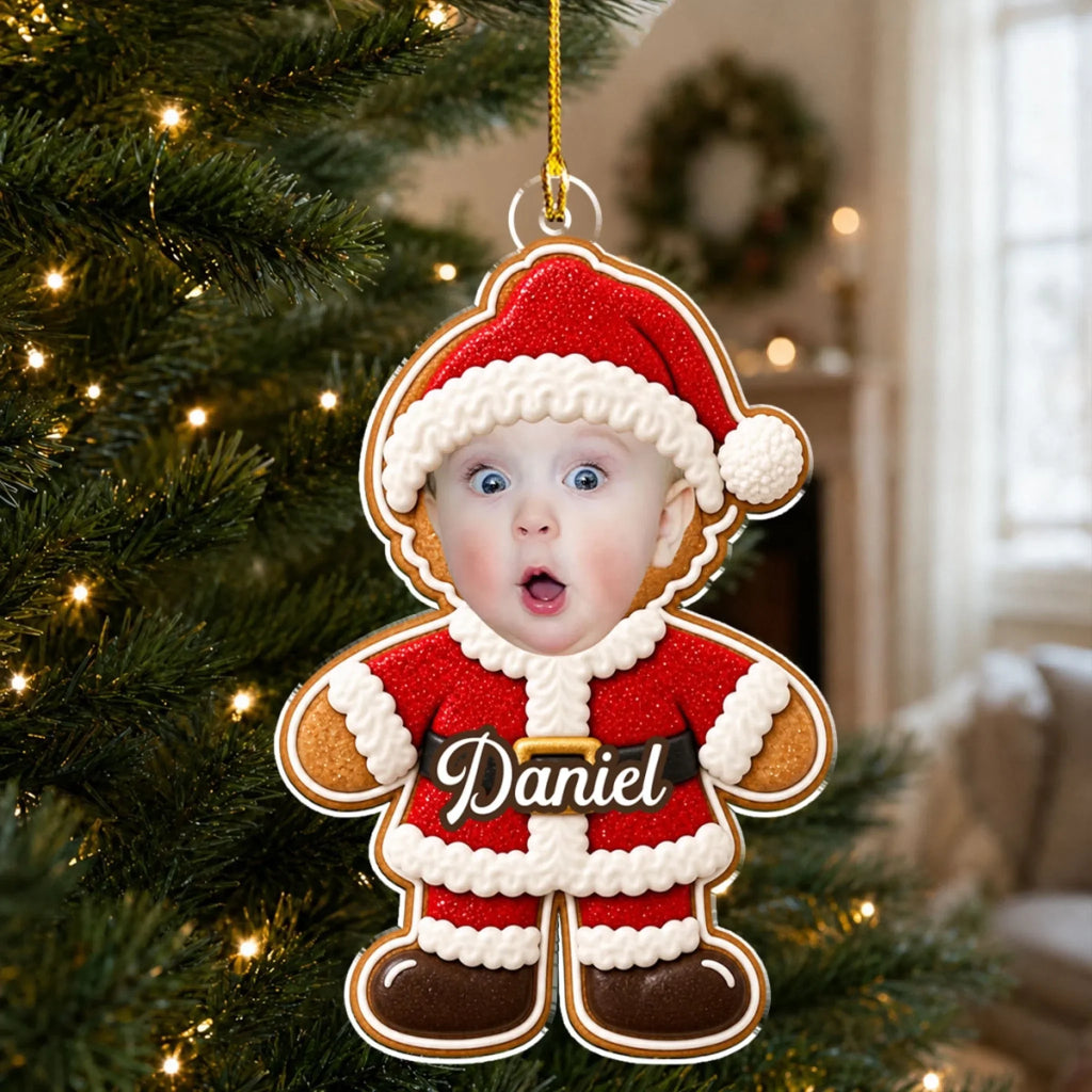 Custom Family Ornament, Christmas Gift for Family Members •  Tiny Holiday Cheer - Personalized Acrylic Ornament