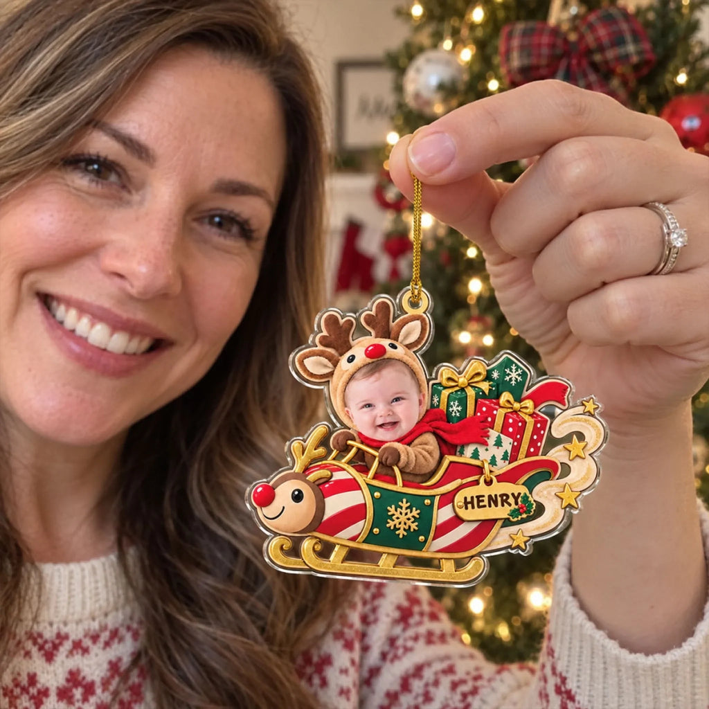 Custom Family Ornament, Christmas Gift for Family Members •  Holiday Smiles - Personalized Acrylic Ornament