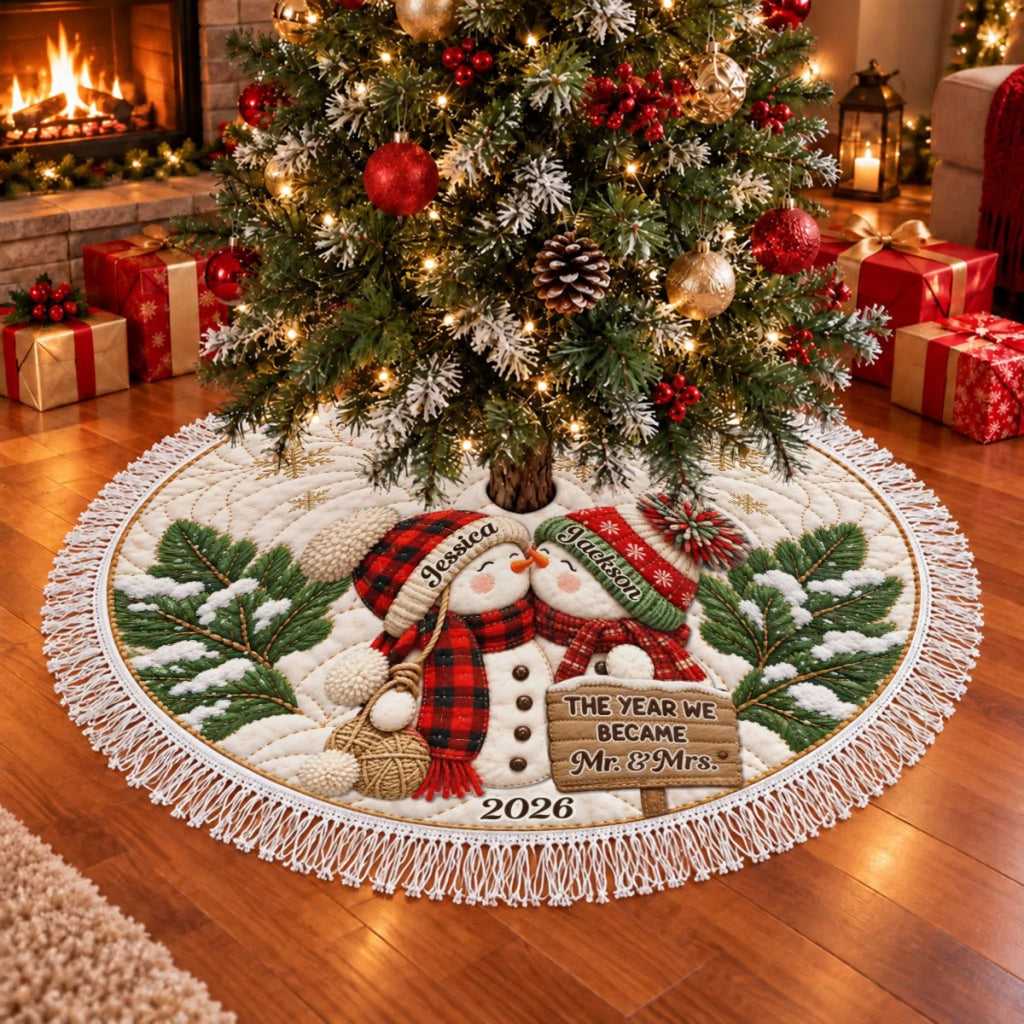 Merry And Bright Together - Personalized Tree Skirt