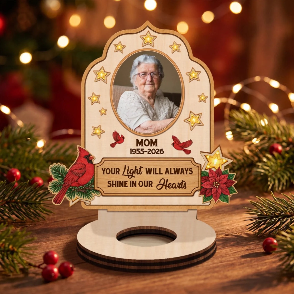 Always With You - Personalized Wooden Candle Holder