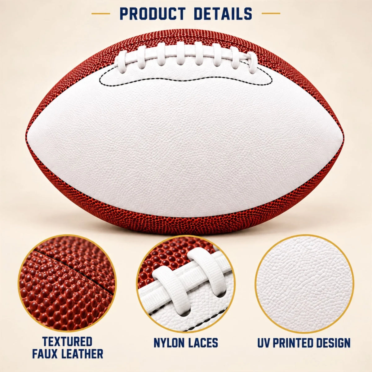 Braver Than You Think - Personalized Leather Football