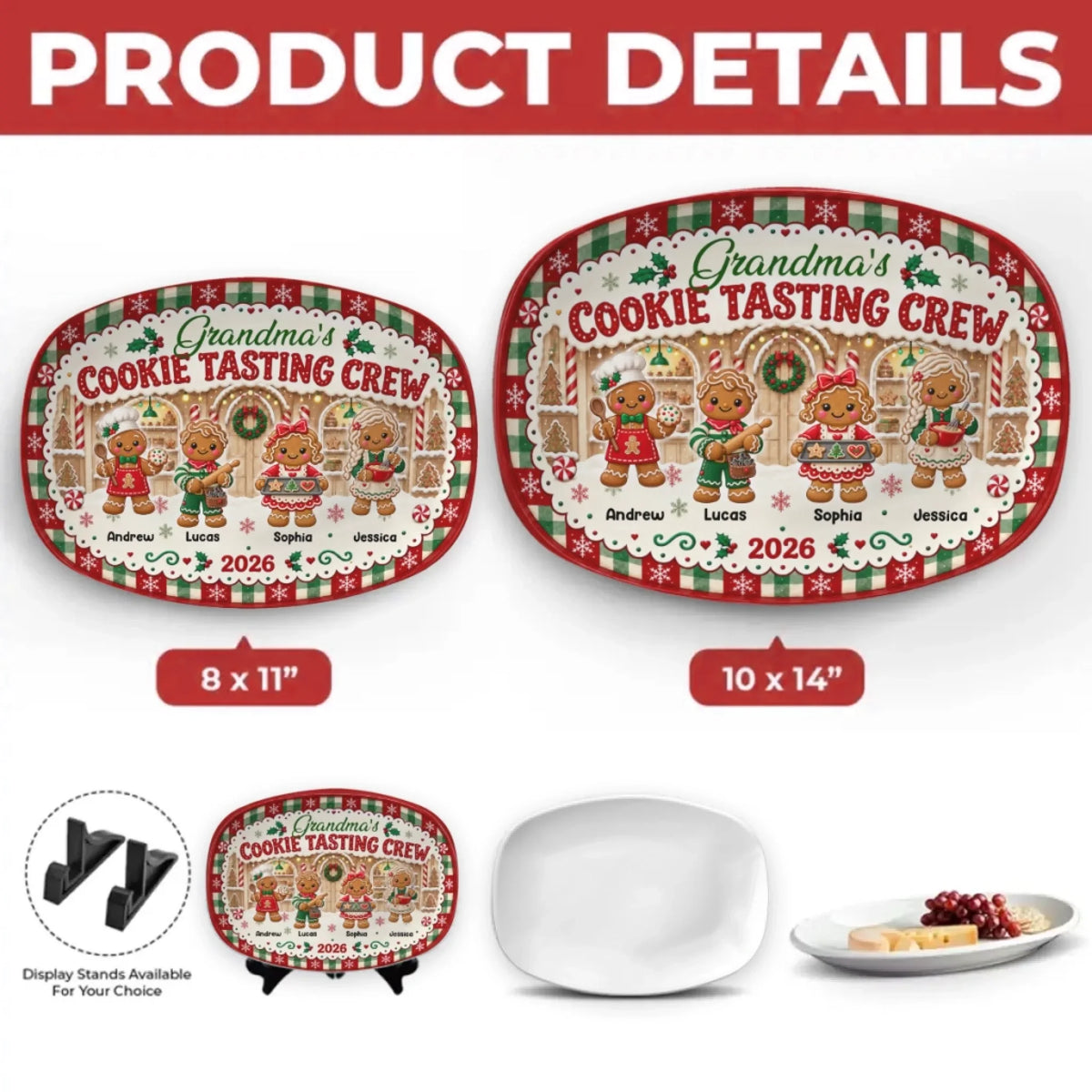 Gingerbread Crew - Personalized Platter