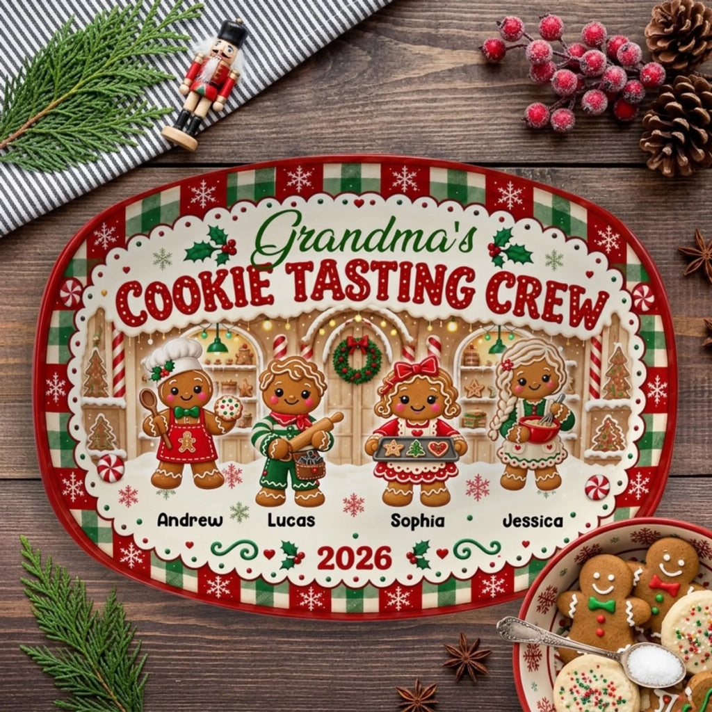 Gingerbread Crew - Personalized Platter