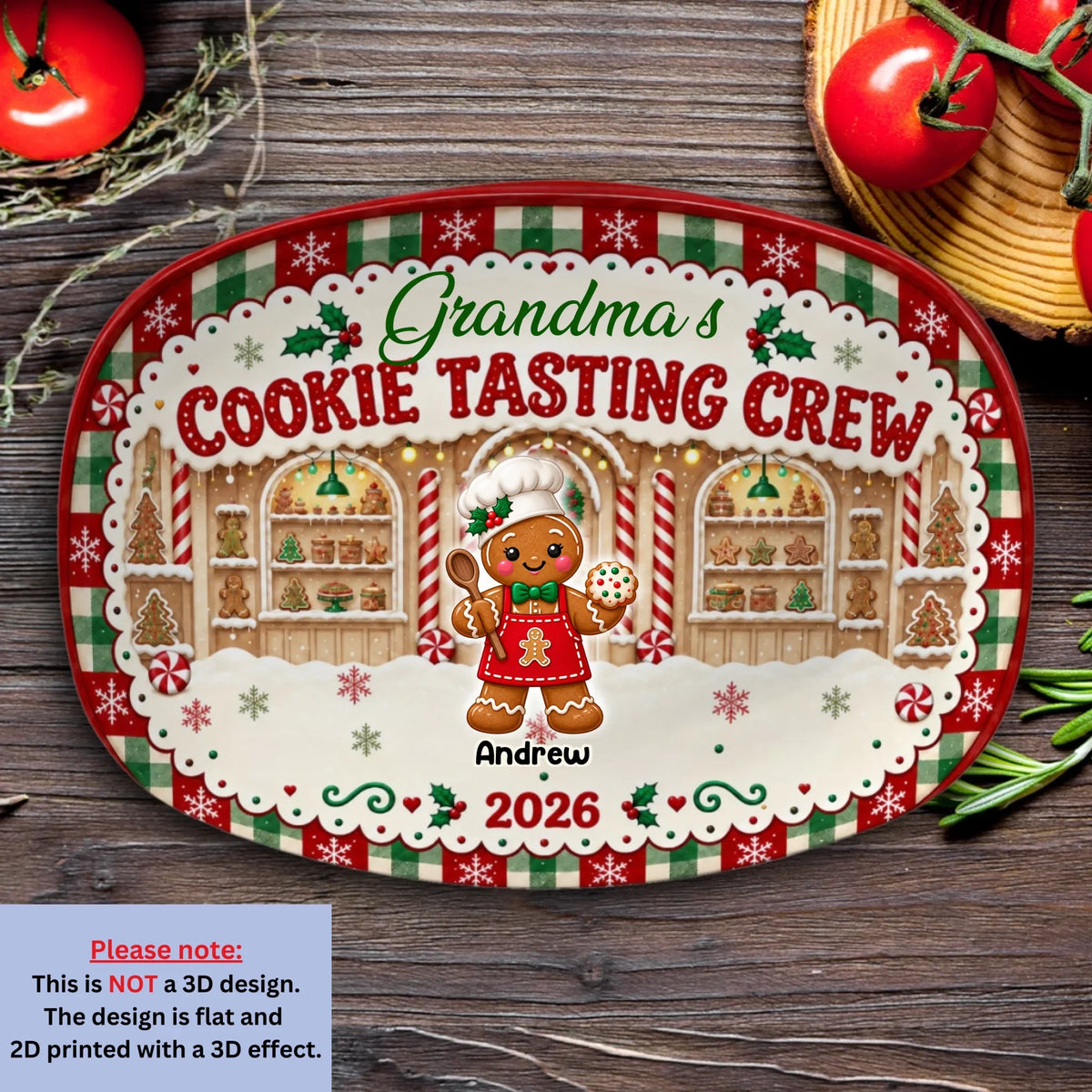 Gingerbread Crew - Personalized Platter